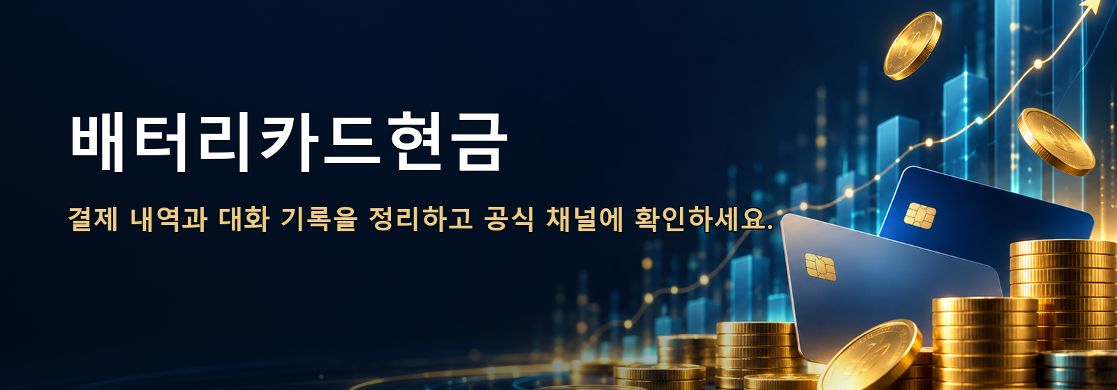 배터리카드현금 · 결제 내역과 대화 기록을 정리하고 공식 채널에 확인하세요.
